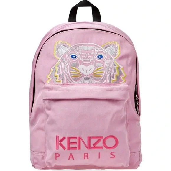 Mini bag pack KENZO Paris pink KENZO Backpack 13 Pink & Cream Large KENZO PARIS Logo Front  main image 2